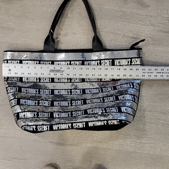 Victoria's Secret Shimmering Black and Silver Tote - Picture 5 of 7
